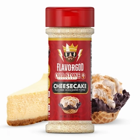 Flavor God Cold Stone Ice Cream Seasoning Toppers by FlavorGod - Healthy Dessert Toppers - 0 Calories, 0 Sodium, Kosher, Made in USA (Cheesecake)