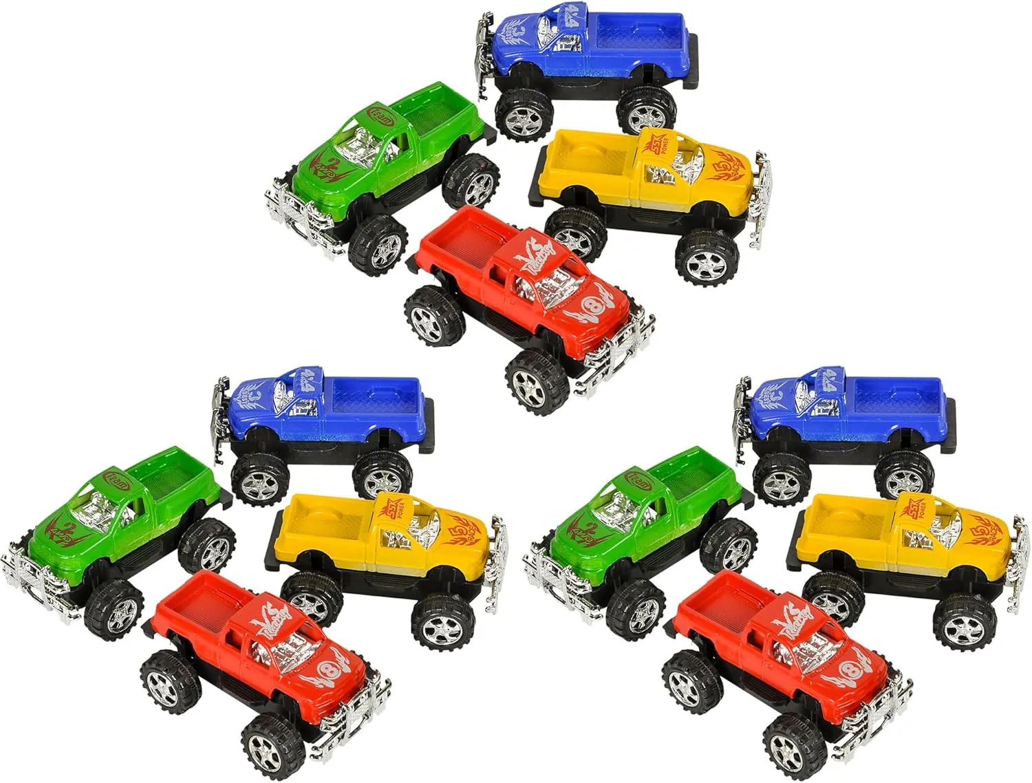 Forest & Twelfth Set of 12 Mini Monster Trucks 3” Pull Back Pickup Trucks for Kids, Friction Powered Monster Jam Trucks, Perfect for Kids Parties Stocking Stuffers, and Goodie Bags