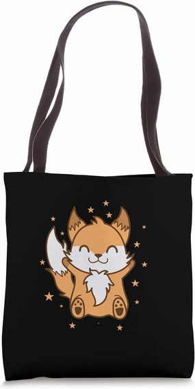 Fox happy Animal Zoo Animal Nature Environment Tote Bag