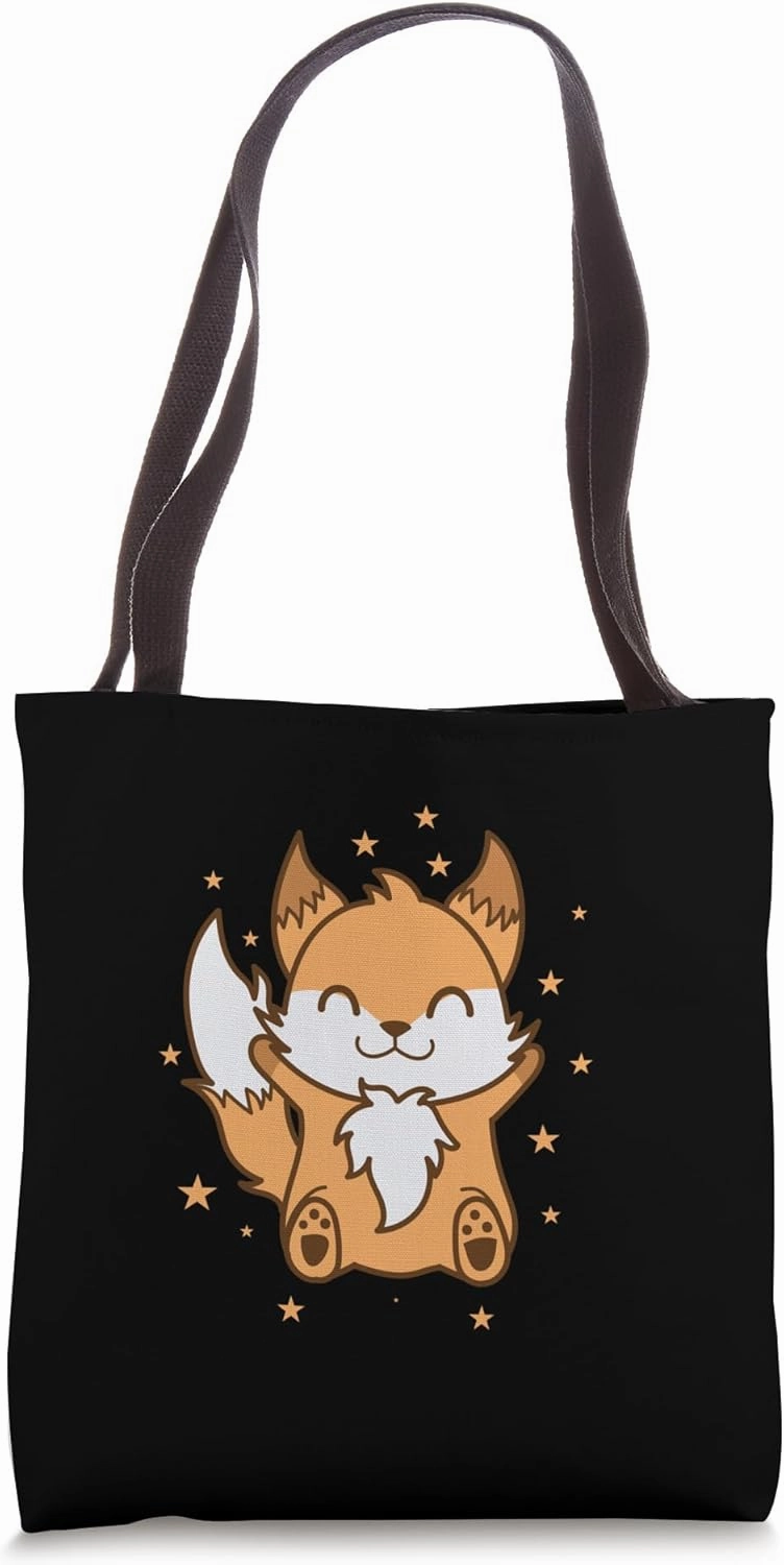 Fox happy Animal Zoo Animal Nature Environment Tote Bag