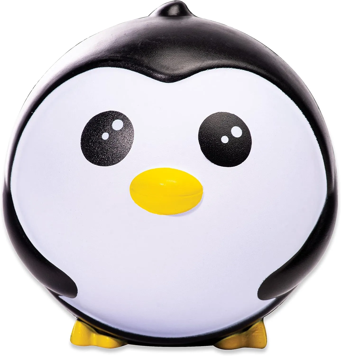 Franklin Sports Animal Ball Friends - 6in Foam Balls - Pepper Penguin - Squishy Foam Balls, Black
