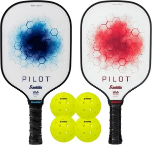 Franklin Sports Pickleball Paddle - Pilot Polypropylene Core Pickleball Racket - Official USA Pickleball (USAPA) Approved Pickleball Paddle - Lightweight Pro Racket - 10mm Thick Core