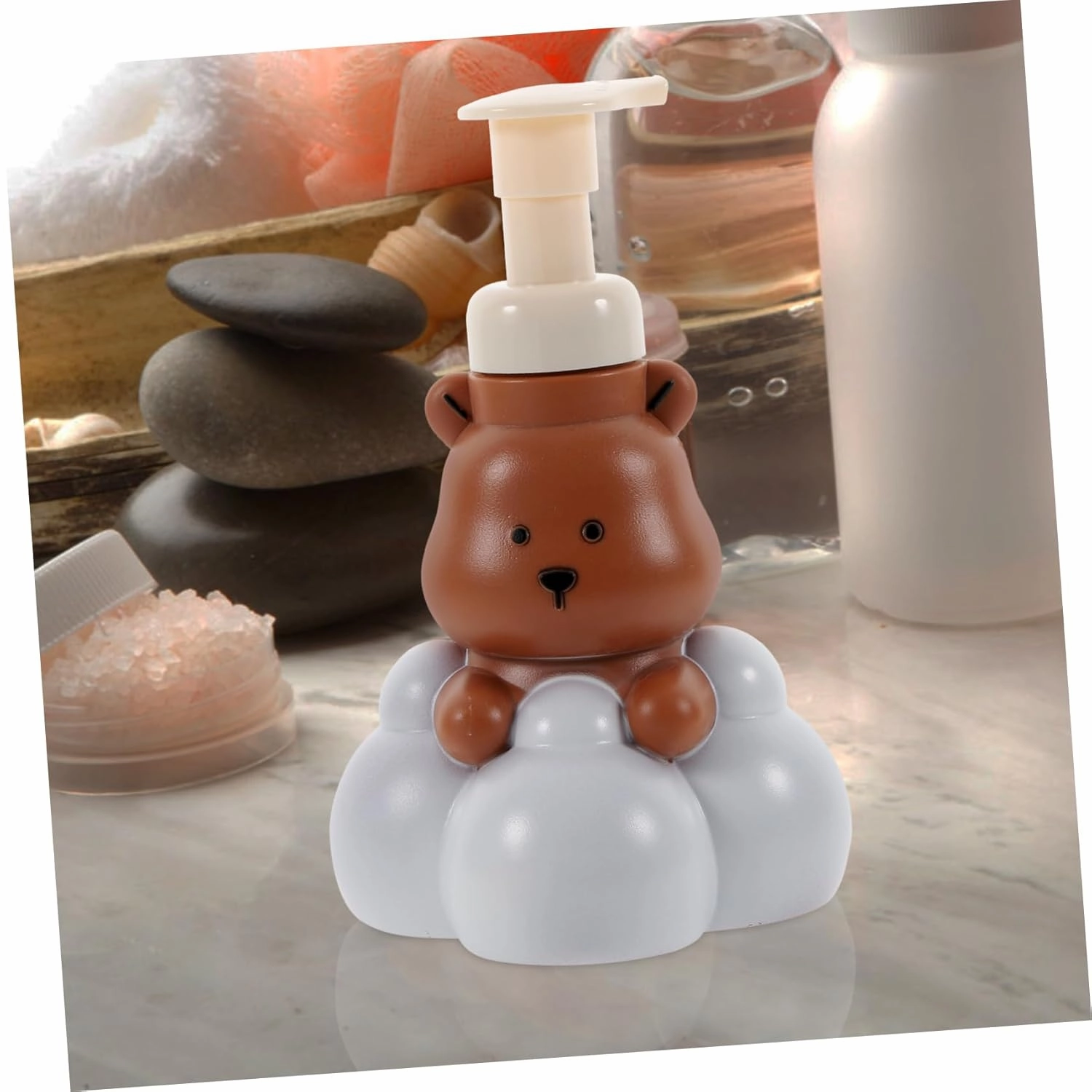 FRCOLOR 250ml Foam Pump Bottle for Hand Soap Foam Dispenser Soap Dispenser Pump Bear Shape