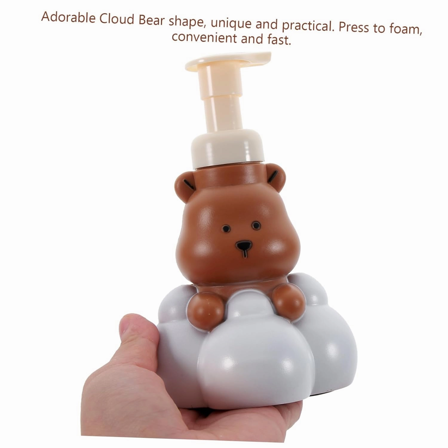 FRCOLOR 250ml Foam Pump Bottle for Hand Soap Foam Dispenser Soap Dispenser Pump Bear Shape
