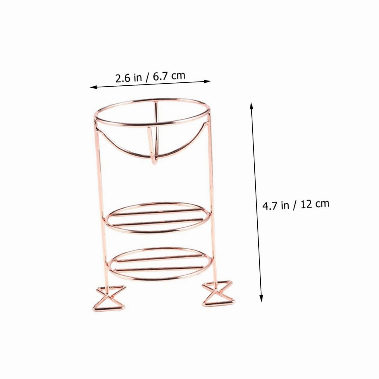 FRCOLOR 2sets Highlighter Makeup Sponge Holder Drying Stand Metal Beauty Organizer Storage Container Powder Puff Rack 2pcs*2