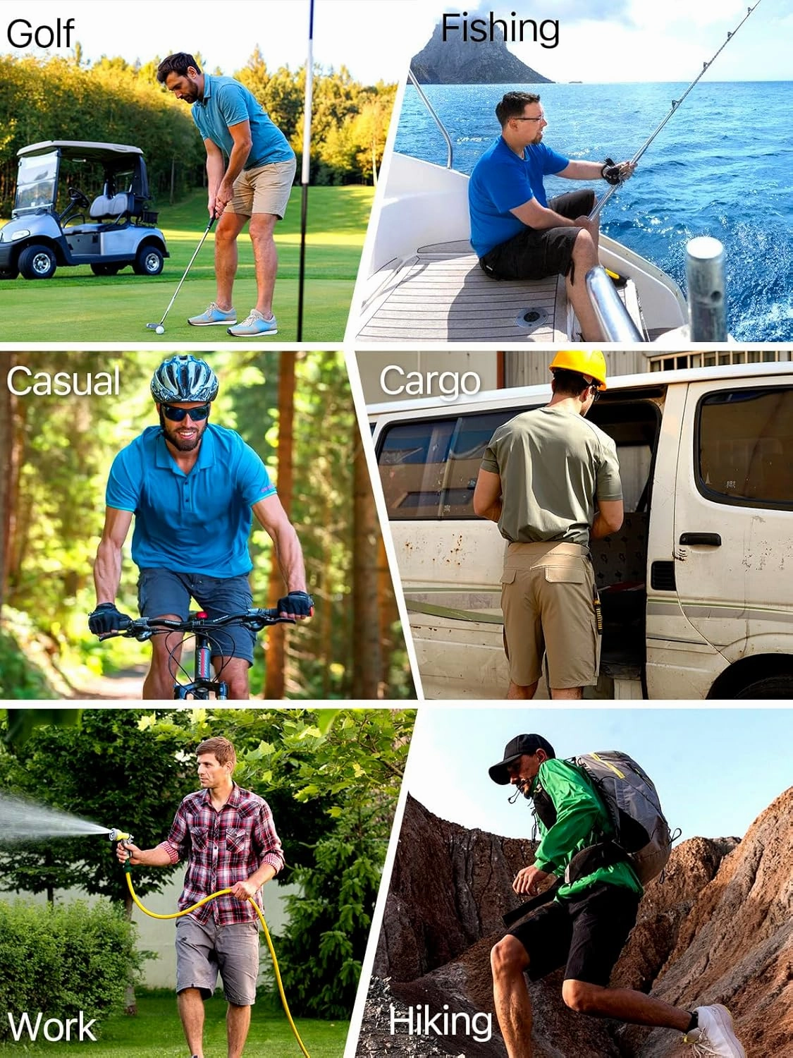 FREE SOLDIER Men's Cargo Hiking Shorts with Belt Lightweight Quick Dry Tactical Shorts with Pockets for Casual Work Golf