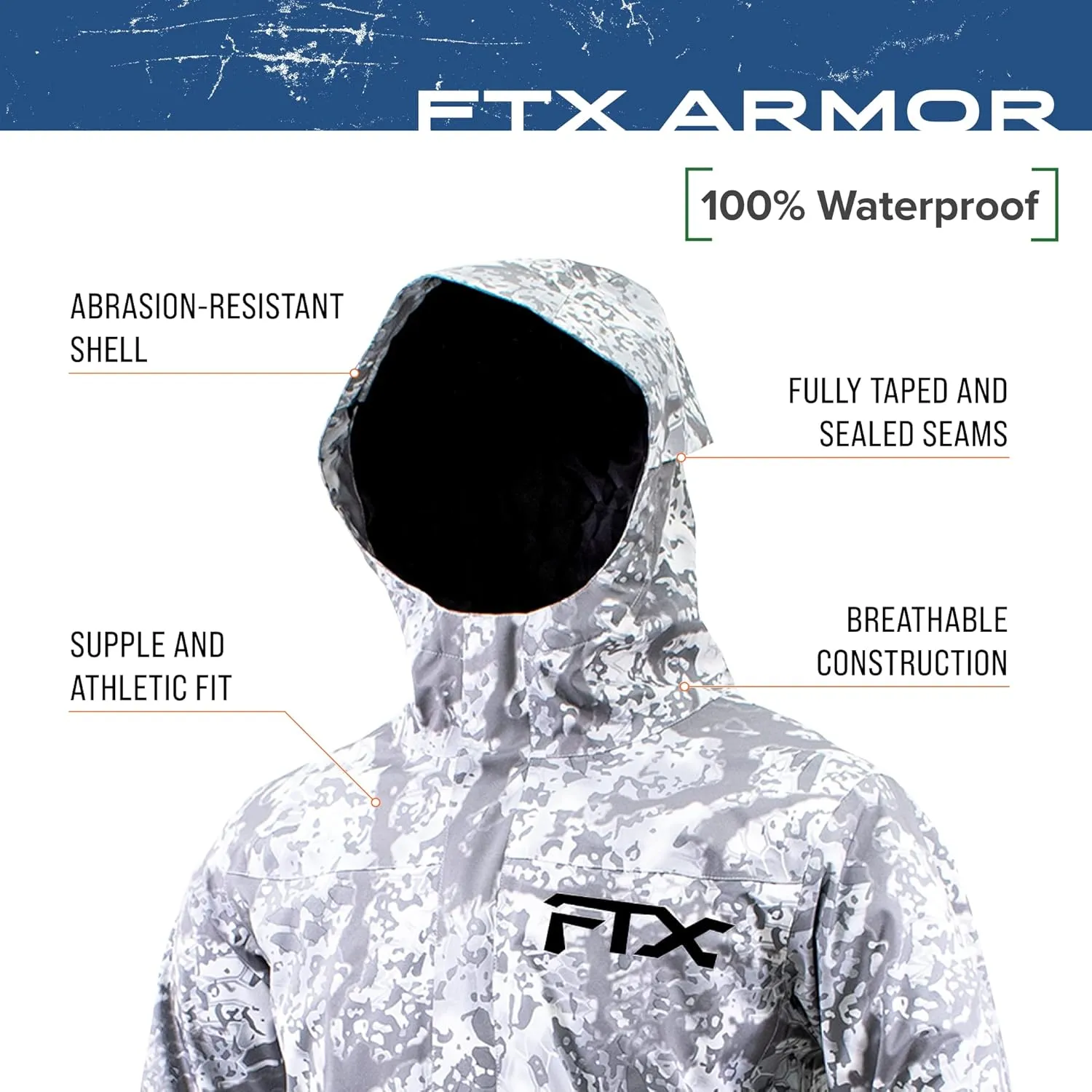 FROGG TOGGS Men's FTX Armor Premium Waterproof Rain, Fishing/Anglers Jacket