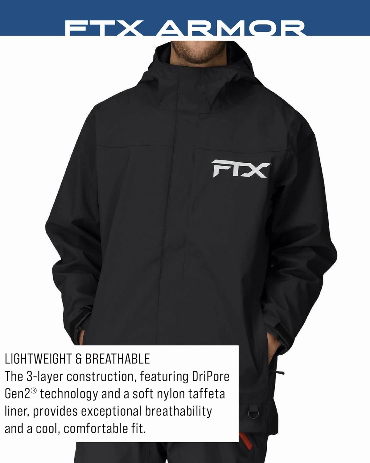 FROGG TOGGS Men's FTX Armor Premium Waterproof Rain, Fishing/Anglers Jacket