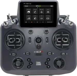 FrSky Tandem X18RS TD-ISRM RS RF Module, Dual-Band 900M/2.4G, Built-in 6-axis Gyroscope Sensor, 24CH Radio TX, Aircraft Radio for RC Helicopter, FPV Drone (Meteorite Grey (FR-03010245))