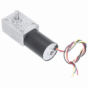 FTVOGUE Electric Gear Motor, Brushless Speed Reduction Motor, PWM Electric Gear 24V High Torsion with Builtin Sensor Drive, Ball Bearing Design, 36mm Steel Tube for (27RPM)