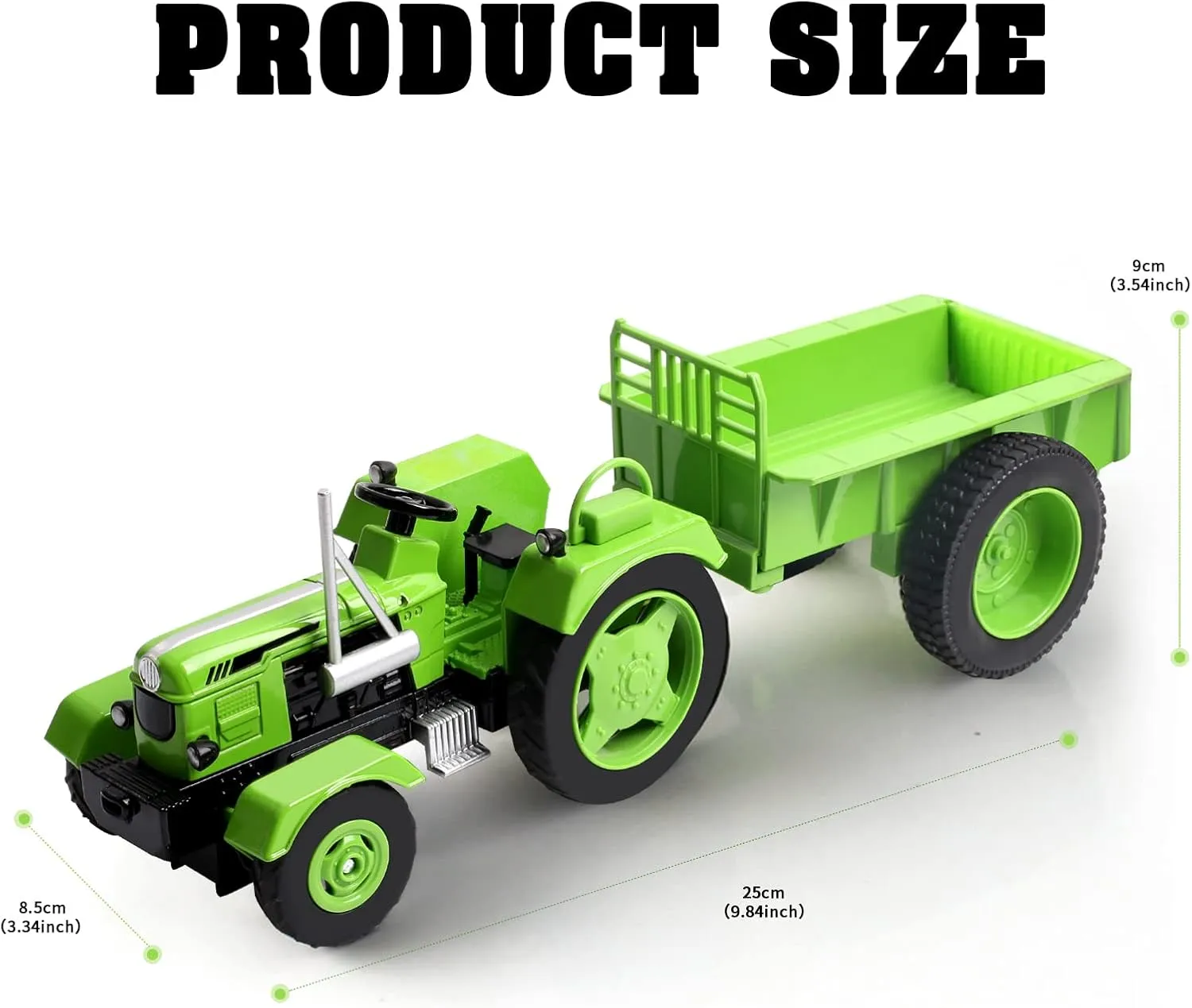 Fubarbar Kids Toys- Tractor Toys for 3-5 Kids Diecast Truck Toy Farm Trailer Playset Outdoor Scale Model Vehicle, Perfect 4 Year Old Boy Birthday Gift, Ages 18 Months to 6 Years Boys and Girls