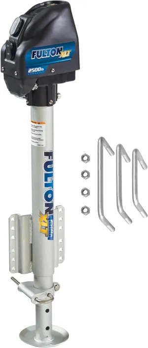 Fulton 141401 XLT Marine Powered Trailer Jack, 2,500 lbs. Lift Capacity, Bolt-On Side Mount, 22 Inch Travel