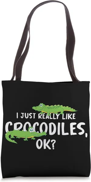 Funny Zoo Animal Reptile Lover Alligator Crocodile Tote Bag