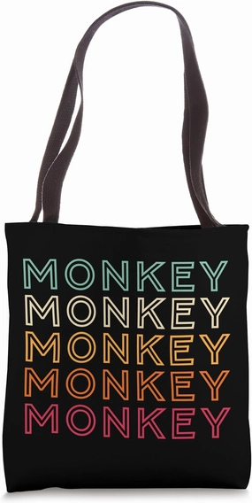 Funny Monkey Ape Gorilla Retro Monkey Tote Bag