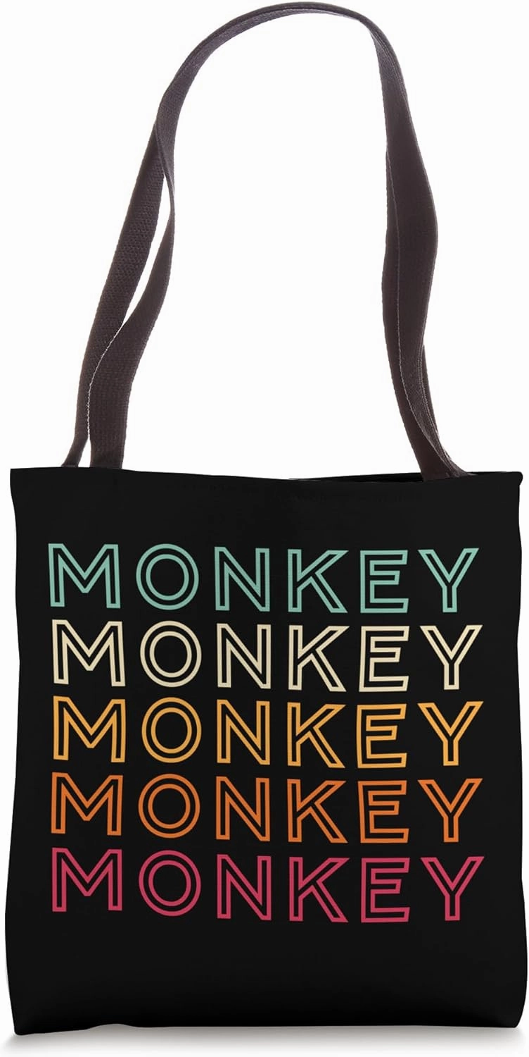 Funny Monkey Ape Gorilla Retro Monkey Tote Bag