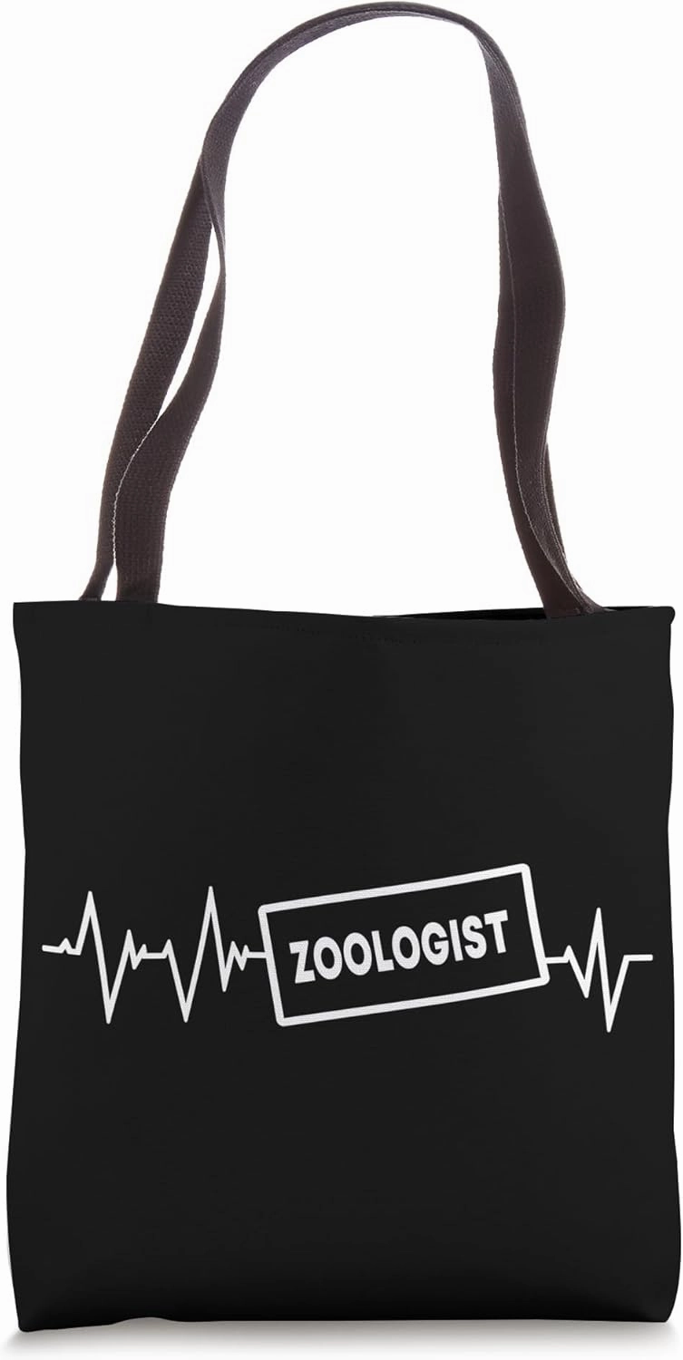 Funny Zoologist Heartbeat Wildlife Conservation Tote Bag