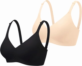 Gailife Smooth Wireless Bras for Women No Underwire Comfort Seamless Supportive Bra Raceback Push Up Bralettes Full Coverage