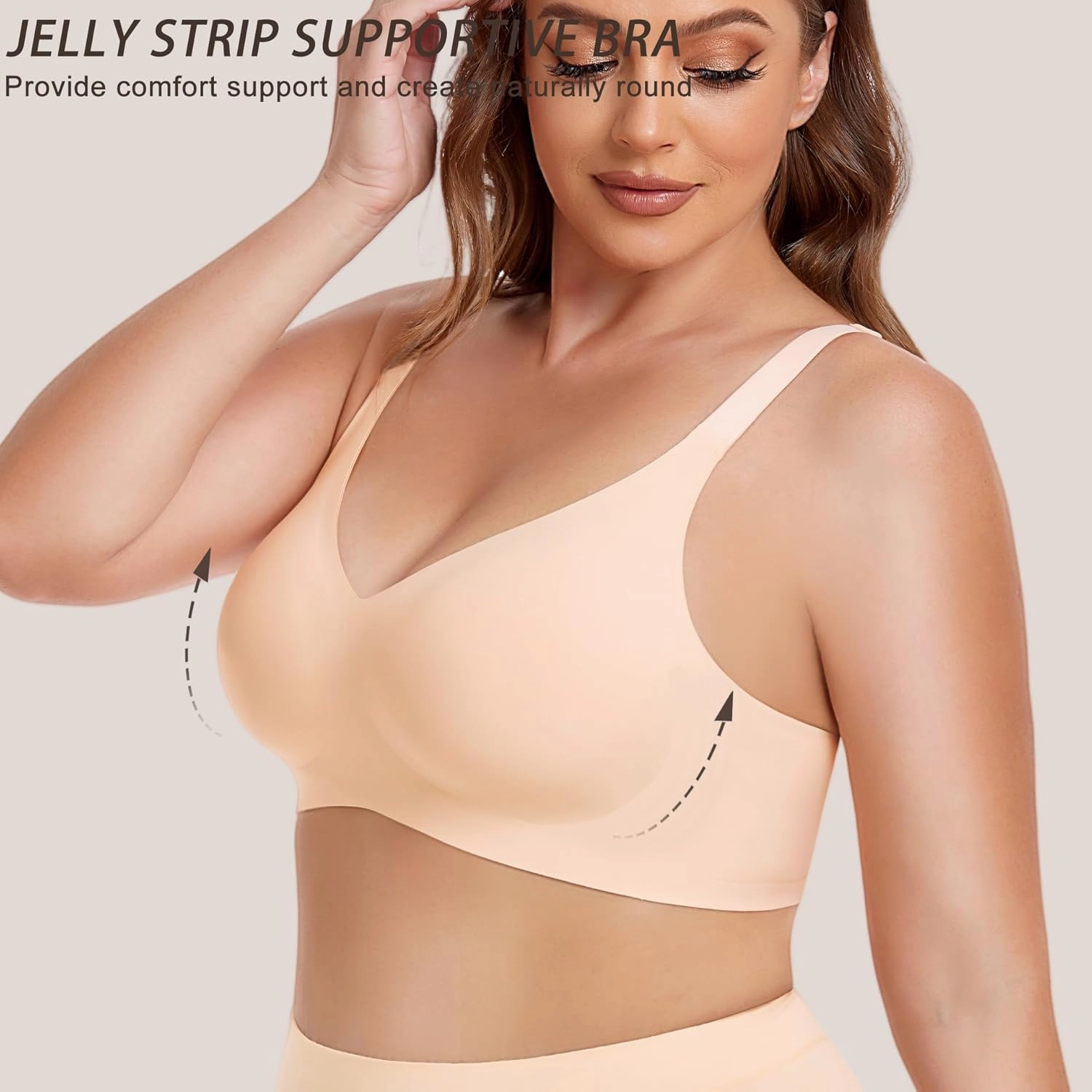 Gailife Smooth Wireless Bras for Women No Underwire Comfort Seamless Supportive Bra Raceback Push Up Bralettes Full Coverage