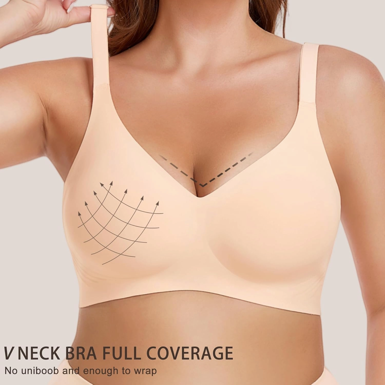Gailife Smooth Wireless Bras for Women No Underwire Comfort Seamless Supportive Bra Raceback Push Up Bralettes Full Coverage