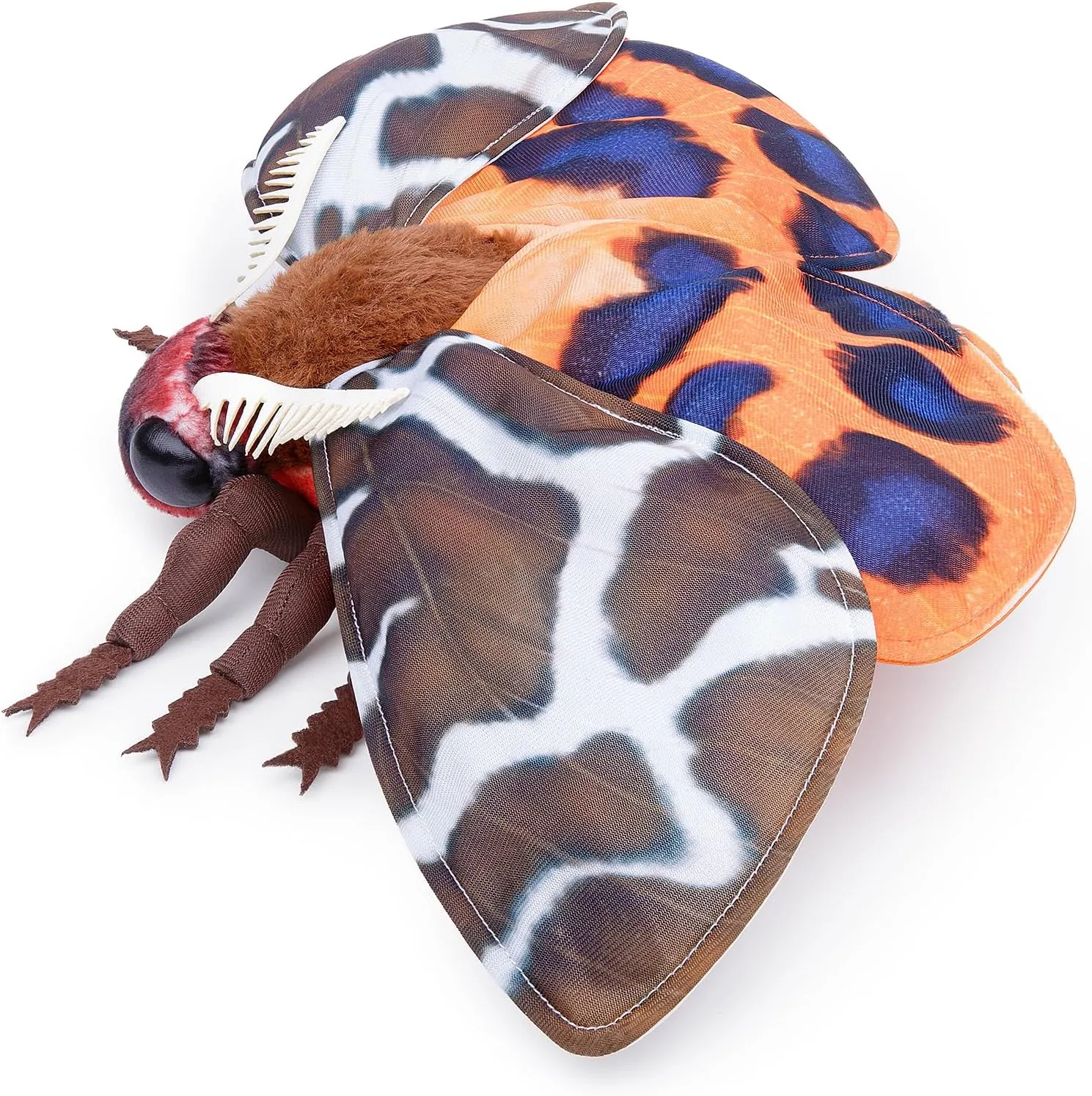 Garden Tiger Moth Plush Toy - Lifelike Stuffed Animal, Realistic Soft Big Wings, Unique Plush Collection for Kids