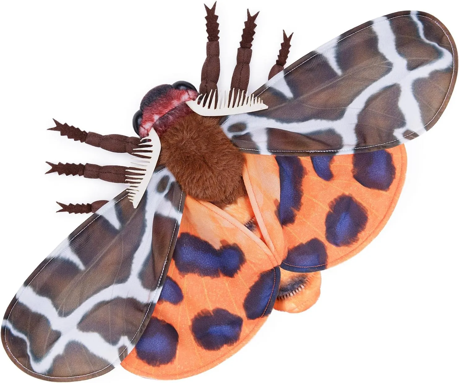 Garden Tiger Moth Plush Toy - Lifelike Stuffed Animal, Realistic Soft Big Wings, Unique Plush Collection for Kids