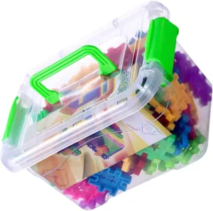 Garneck 130Pcs Funny Building Blocks for Educational Plastic with Storage Box Shape Recognition for Boys and Engaging Stem Activity