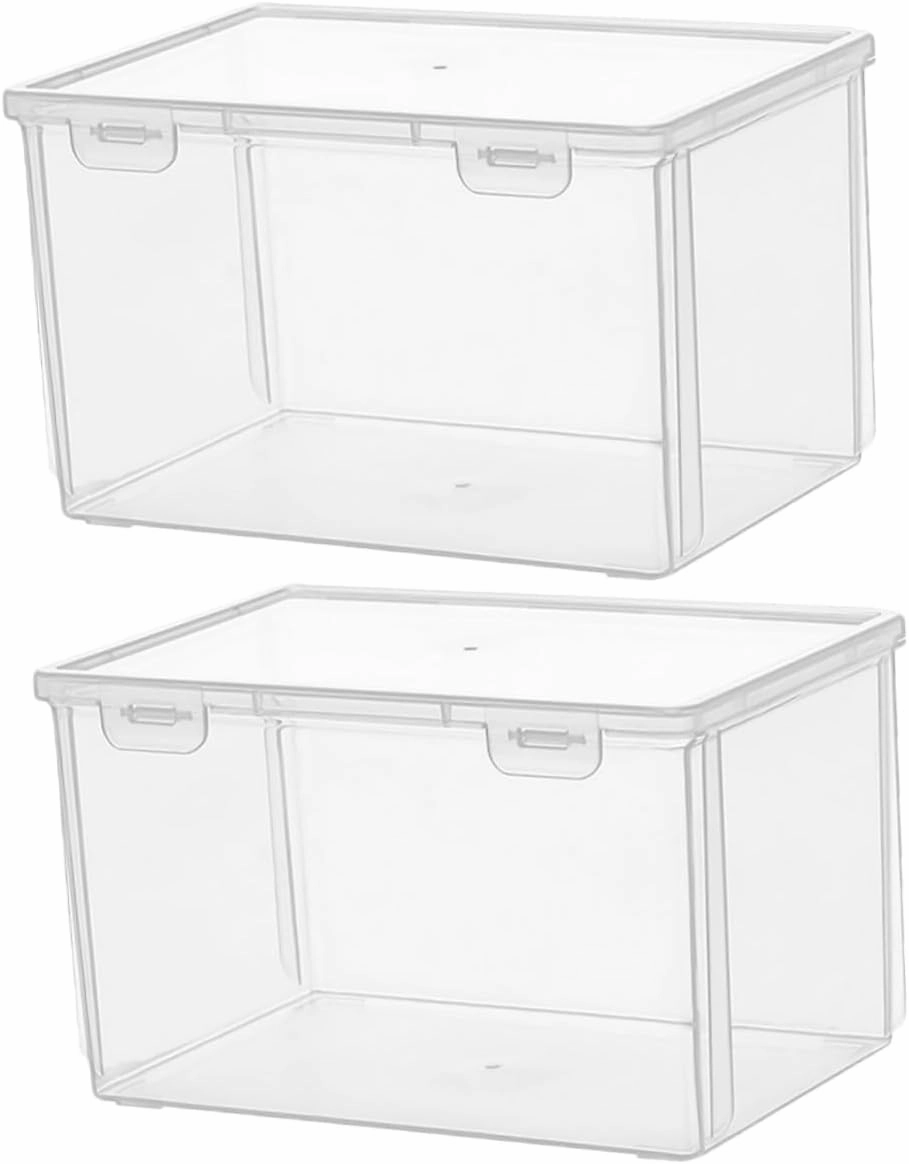 Garneck 2pcs Airtight Bread Storage Containers Sandwich Loaf Fridge Organizer Box Twist Lock for Kitchen
