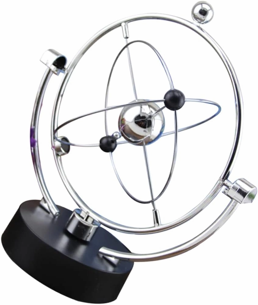 Garneck Perpetual Motion Desk Toy Desktop Decoration Metal Craftwork Space Toy