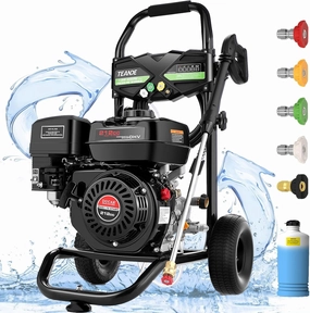Gas Pressure Washer 4200PSI 4.0GPM Power Washer Gas Powered with 212CC Engine, 5 Tips, 25ft Hose, Soap Tank, Powerwashers for Home Cars, Black