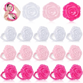 Geelin 30 Pcs Compact Mirrors Bulk Pink Rose Bridal Wedding Shower Party Favors Flower Foldable Makeup Mirror Handheld Pocket for Guest Women Bridesmaids Travel Tea Party Breast Cancer Awareness Gift