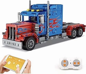 General Jim's Toy Trucks and Cars Building Blocks Toy Bricks Sets (Remote Control Semi)