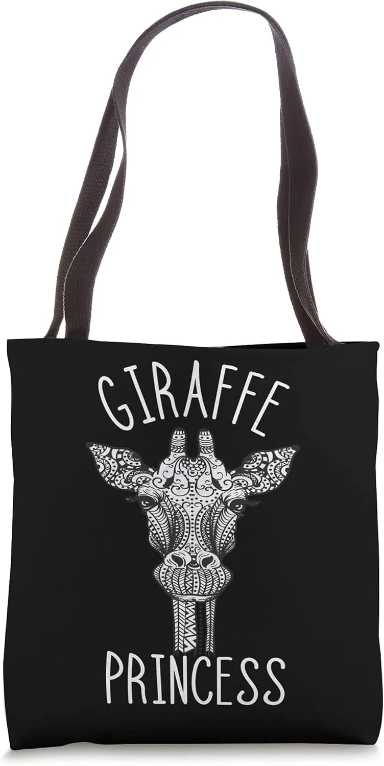Giraffe Princess Camelopard Ruminant Safari Savanna Giraffe Tote Bag