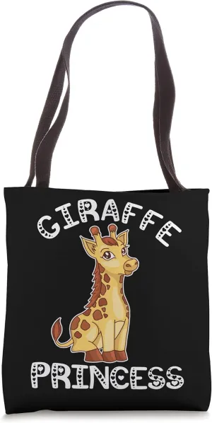 Giraffe Princess Cute Mammal Fauna Lover Camelopard Ruminant Tote Bag