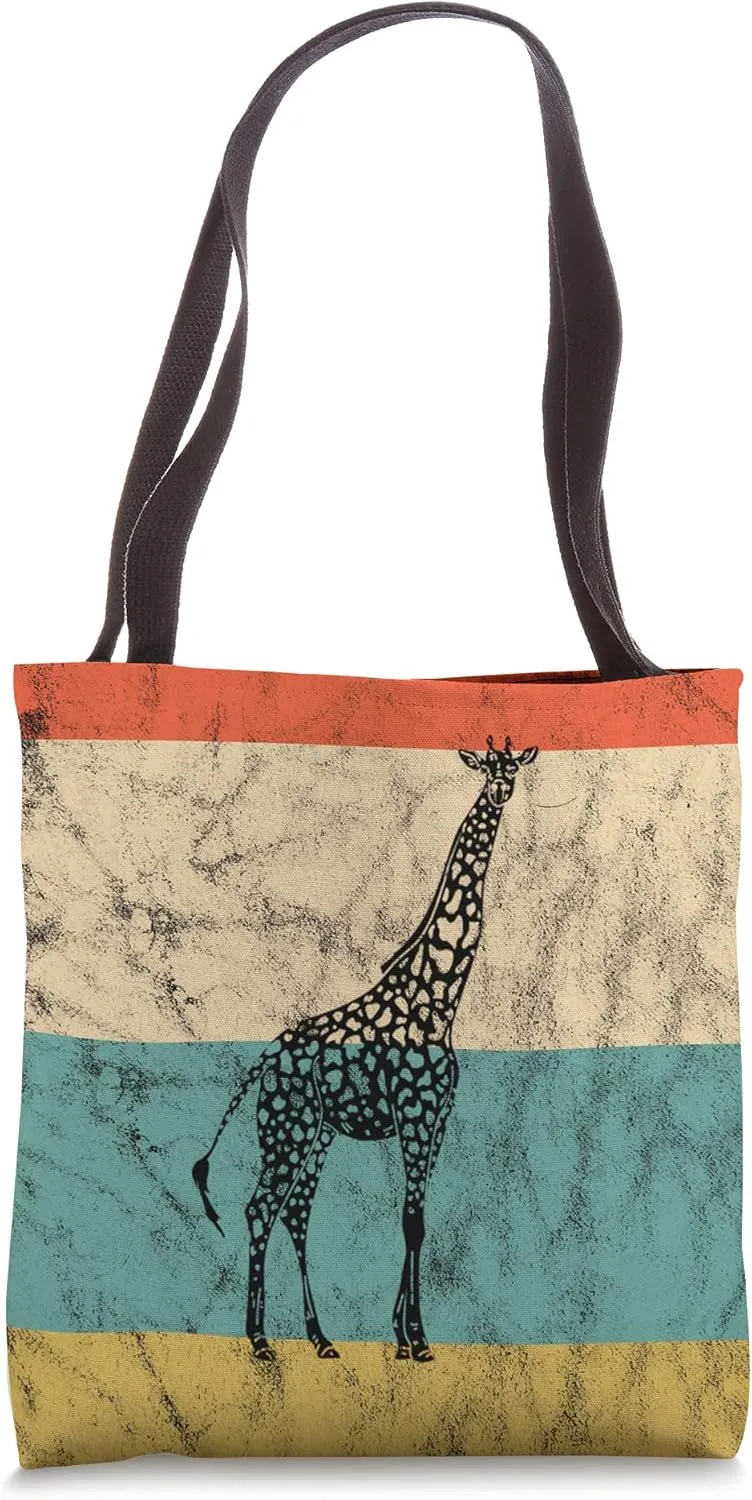 Giraffe Sunset Tallest Ruminant Camelopard Safari Savanna Tote Bag
