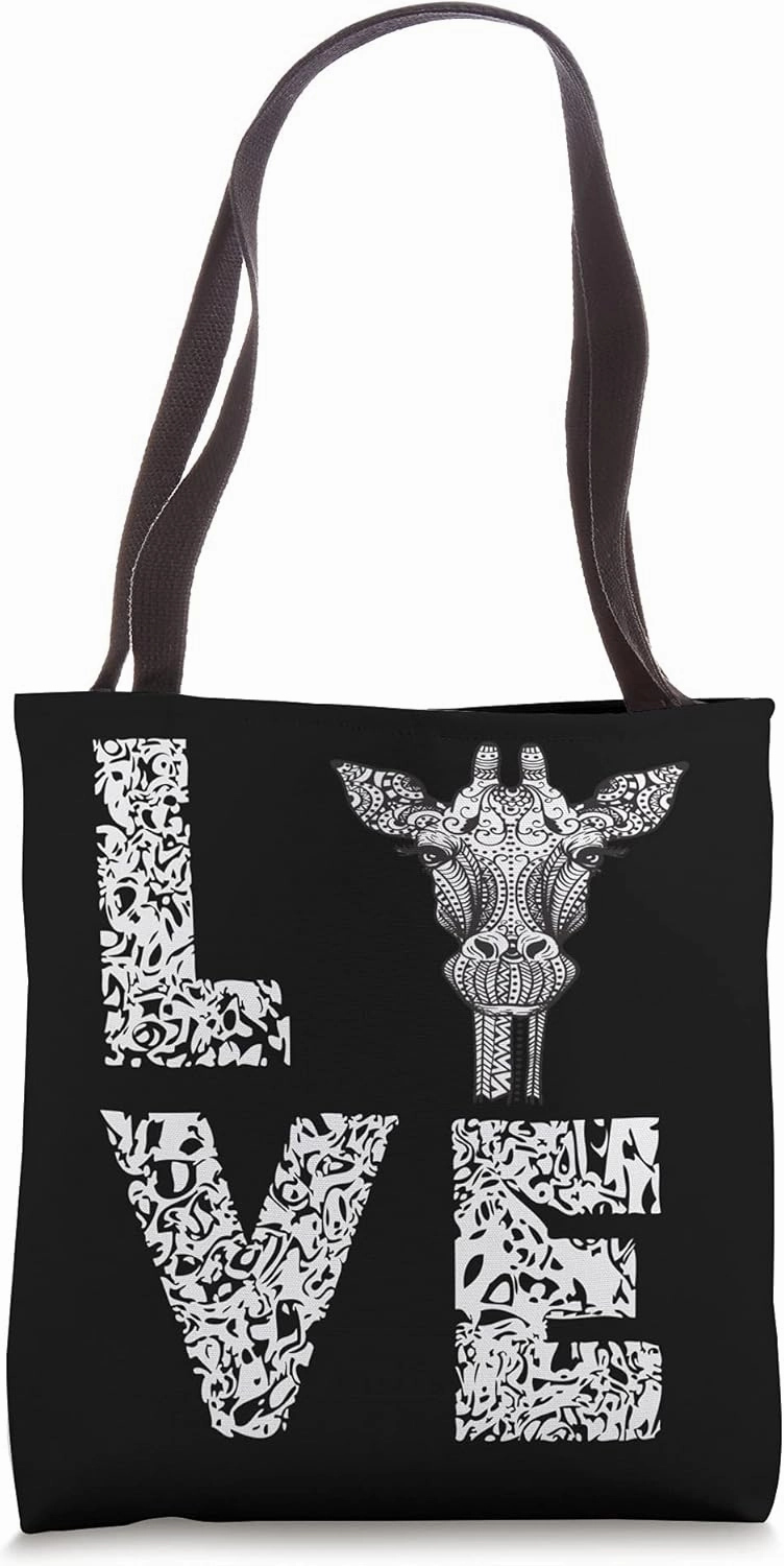 Giraffe Love Camelopard Ruminant Safari Mammal Fauna Lover Tote Bag
