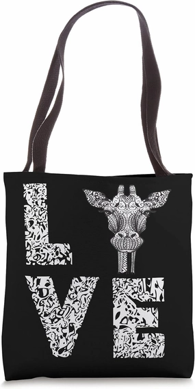 Giraffe Love Camelopard Ruminant Safari Mammal Fauna Lover Tote Bag