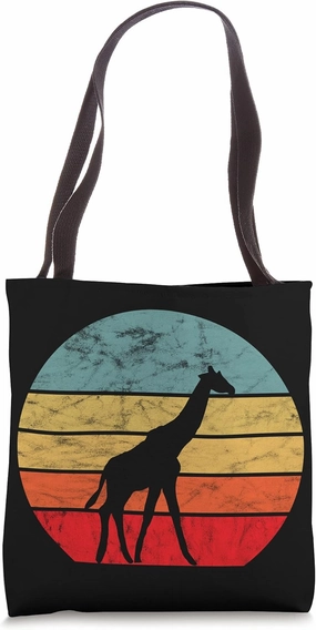 Giraffe Love Camelopard Safari Sunset Tallest Ruminant Tote Bag