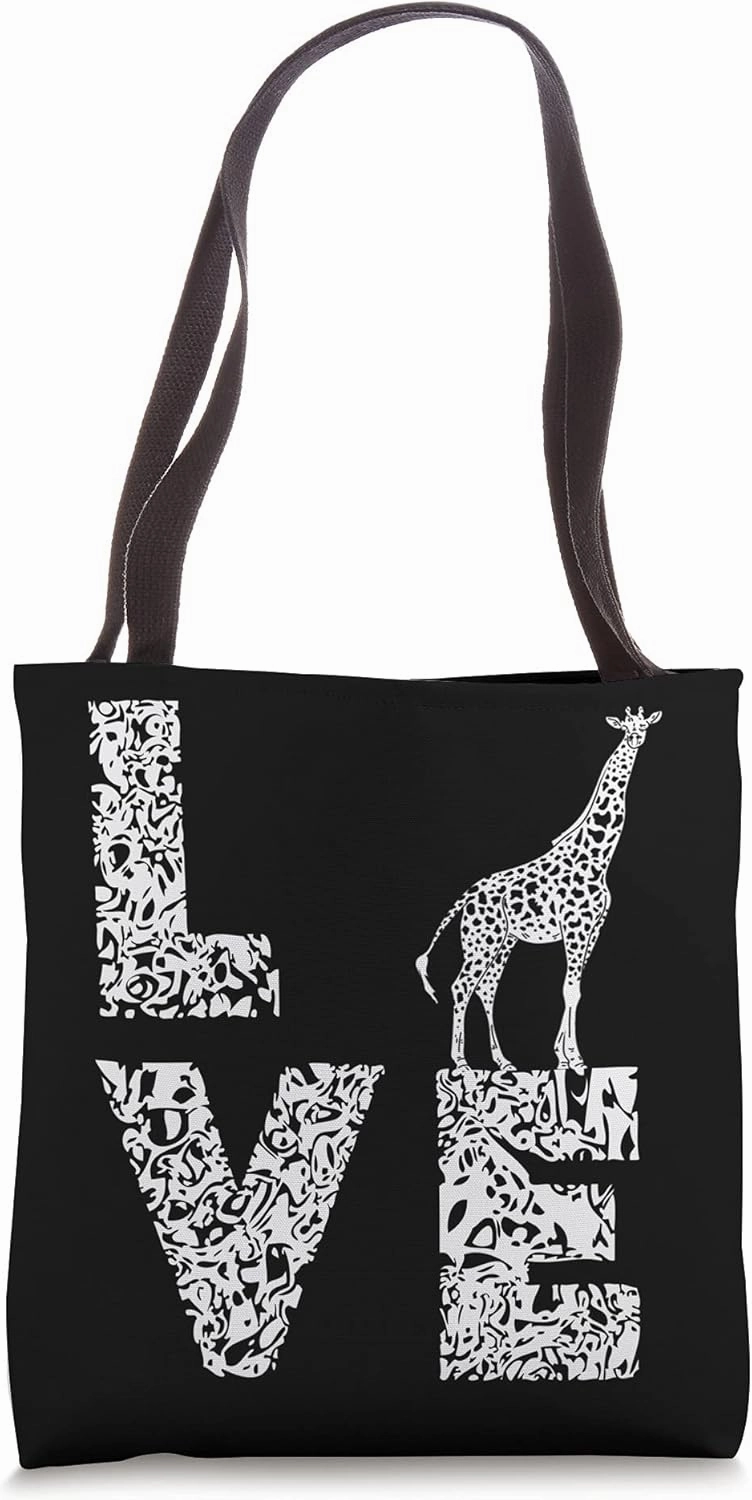 Giraffe Love Tallest Ruminant Camelopard Safari Mammal Lover Tote Bag