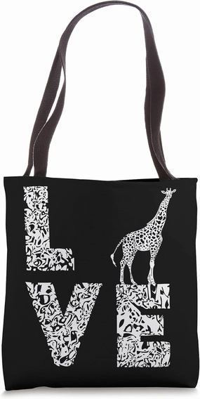 Giraffe Love Tallest Ruminant Camelopard Safari Mammal Lover Tote Bag