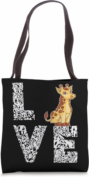 Giraffe Lover Camelopard Ruminant Safari Zoo Savanna Mammal Tote Bag