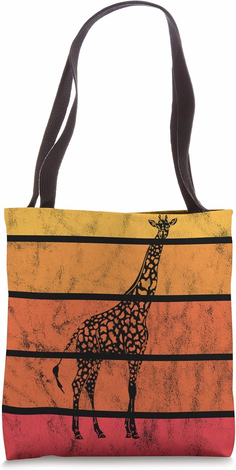 Giraffe Lover Camelopard Savanna Ruminant Safari Sunset Tote Bag