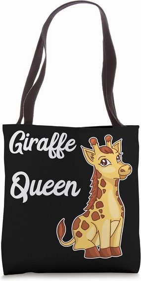 Giraffe Queen Camelopard Safari Mammal Ruminant Zoo Animal Tote Bag