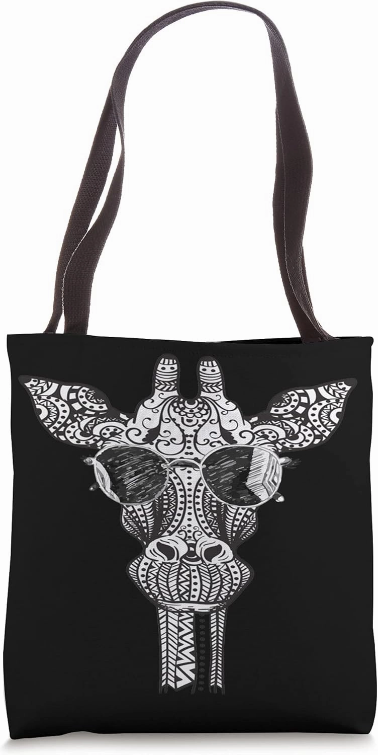 Giraffe Sunglasses Safari Zoo Camelopard Ruminant Mammal Tote Bag