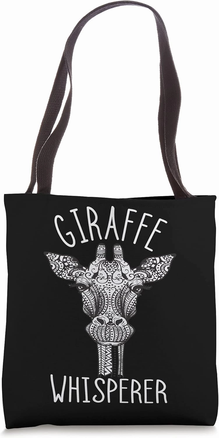 Giraffe Whisperer Camelopard Tallest Ruminant Zoo Keeper Tote Bag