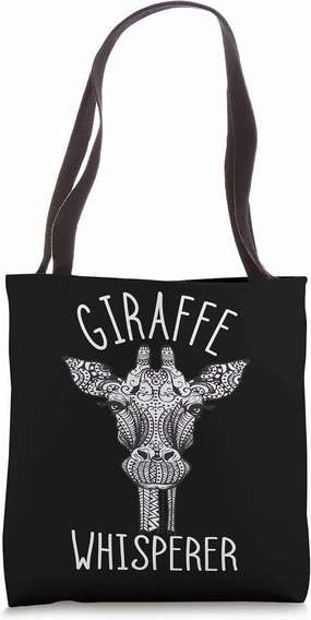 Giraffe Whisperer Camelopard Tallest Ruminant Zoo Keeper Tote Bag