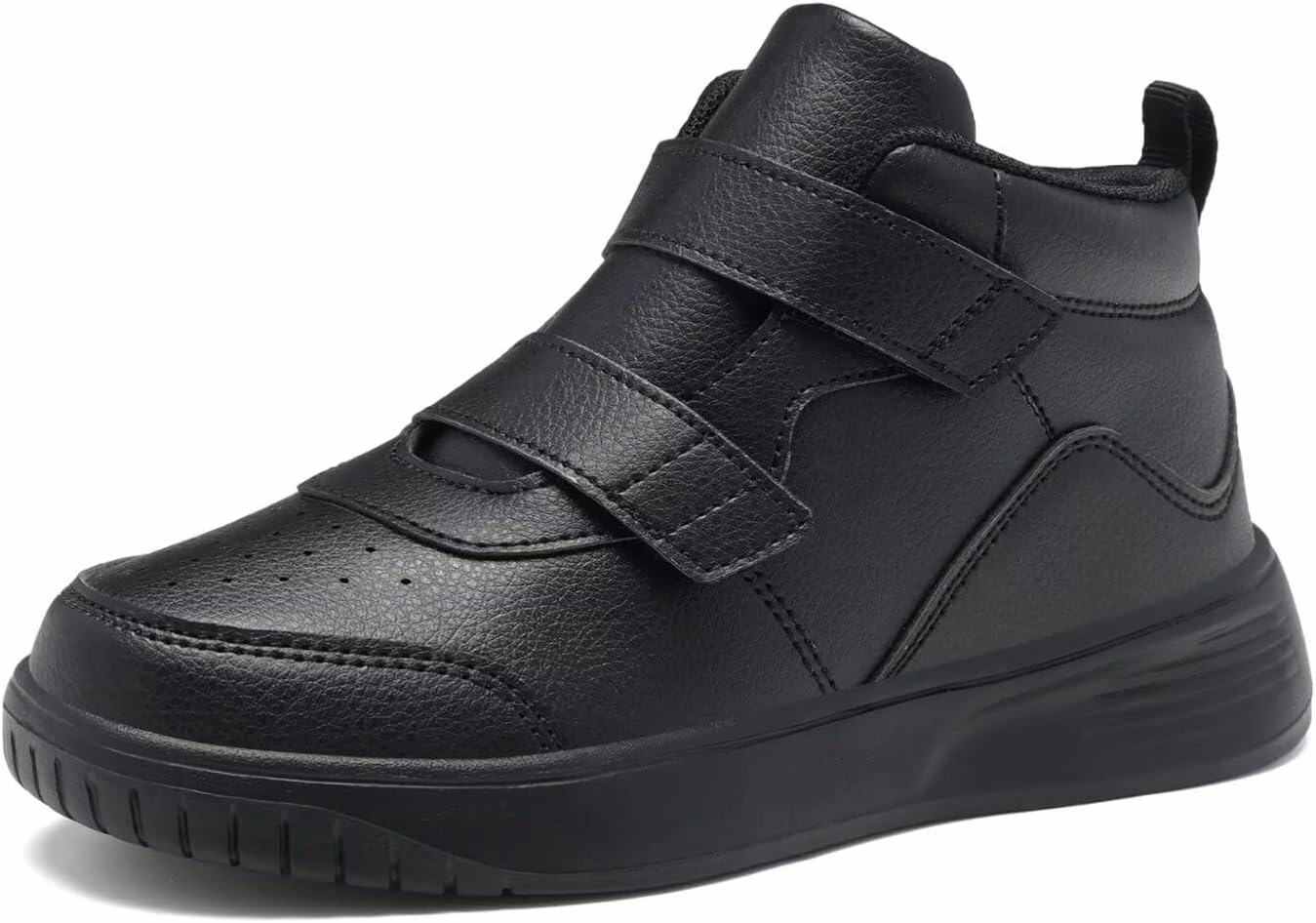 Girls Full Black Shoes for Boys Walking Jogging School Sports Kids High Top Lightweight Breathable Running Shoes Big Kid Size 4