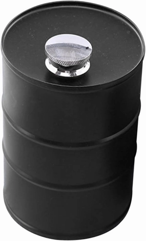GLEAVI Gasoline Drum Shape Stainless Steel Liquor Flask Outdoor Creative Camping Wine Container Leakproof Design for Hiking Fishing and Adventure Activities