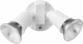 GLOBE Electric 17000081 240 W Twin Head White Hardwired Automatic Dusk to Dawn Security Flood Light, Spotlight, Outdoor, Outside House Lights