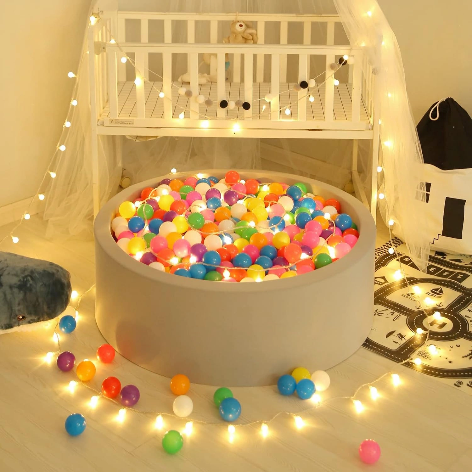 GOGOSO Ball Pit Balls for Toddles Kids Plastic Ballpits Accessories Crush Proof Durable Fun Shape Play Baby Bath Toys 50 100 200 500 1000