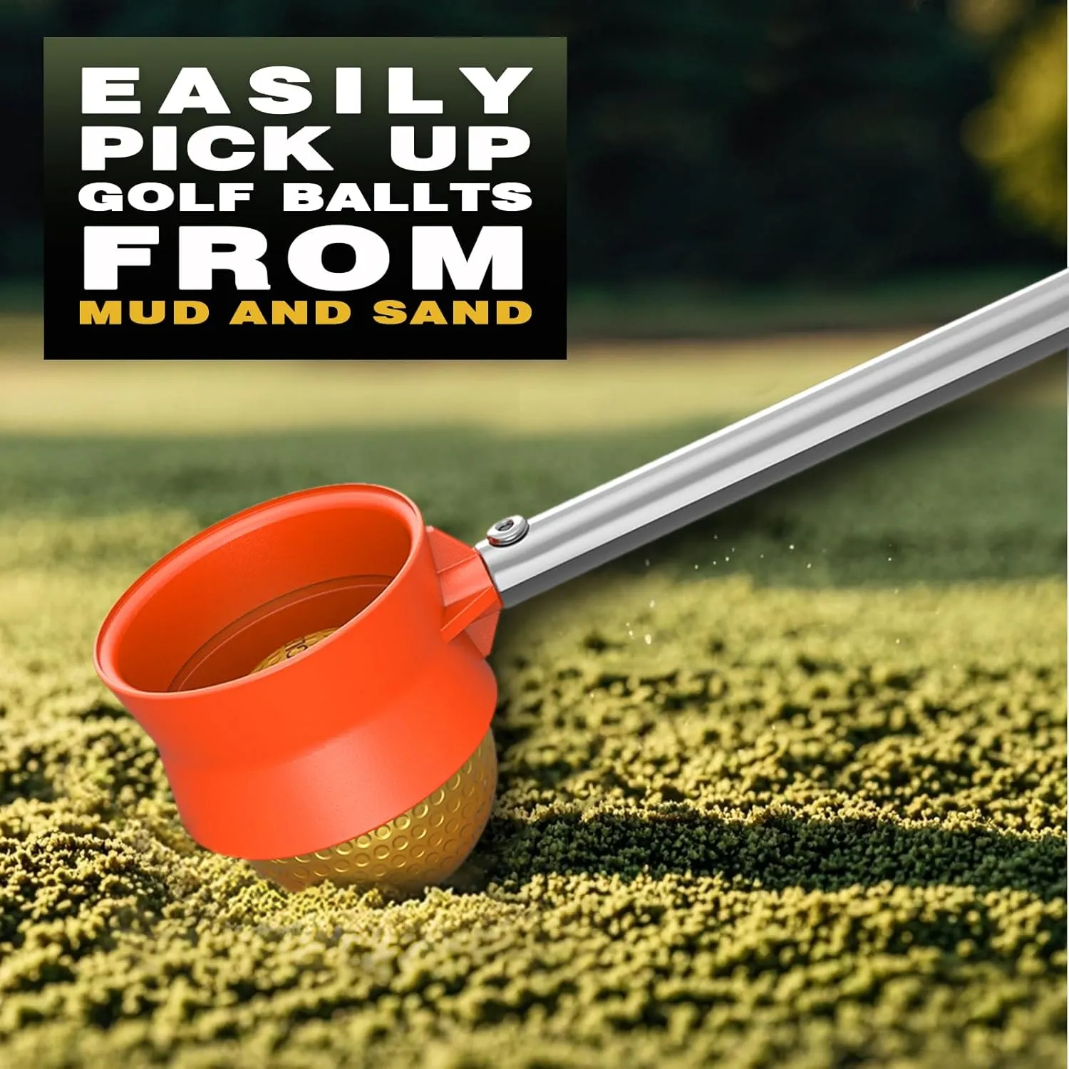 Golf Ball Retriever Telescopic for Water, 12Ft/9Ft Two-Sided Golf Ball Grabber Stainless Steel Ball Retriever Tool Golf Ball Picker Golf Accessories